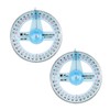 Bojueshaw 2pcs 360 Degree Protractor,Plastic Circle Protractor Angle Measure Ruler,12cm