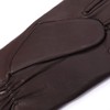 Harssidanzar GM040EU Men's Leather Gloves Fleece Lining Touchscreen, brown