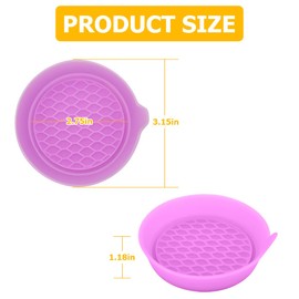 Mandark Car Cup Coaster, 4PCS Silicone Non-Slip Vehicle Drink Cup Mat, Sift-Proof Spill Recessed Automotive Interior Cup Holder Insert Protector Accessories, Universal for Most Cars (Purple)