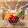 SK Canasta Plegable Frutero Huevera Cesta Multiformas Acero