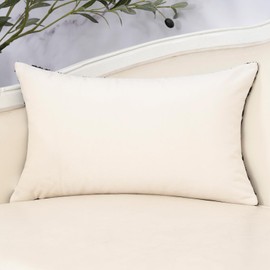 Yangest Chenille Floral Pillow Cover 12 x 20 Inches, Neutral Jacquard Rectangle Throw Pillow Cover Soft Decorative Nature Accent Couch Pillow Cover for Living Room Bedroom, Black