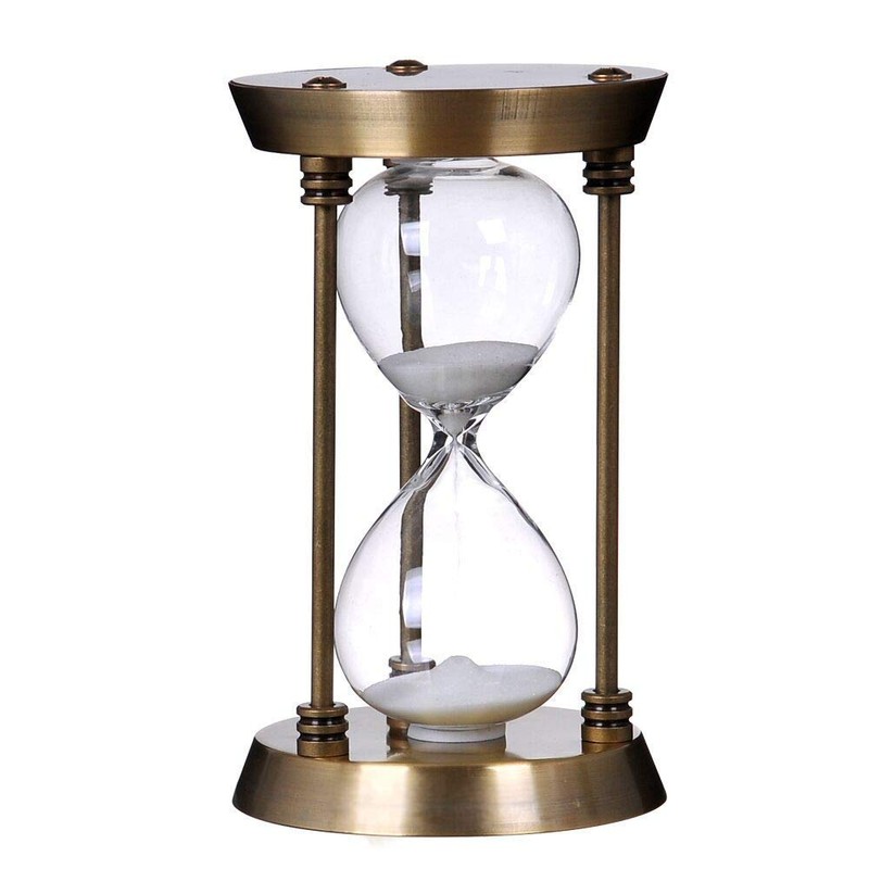 Bellaware 60 Minute Metal Hourglass Sand Timer, Decorative Large Size