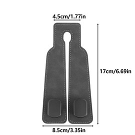 Pack of 2 Universal Car Hooks, Car Storage Hooks, Double Hooks for Car Seat Back, Suitable for Hanging Handbags, Shopping Bags, Umbrellas, Knick Knacks, Etc (Grey)