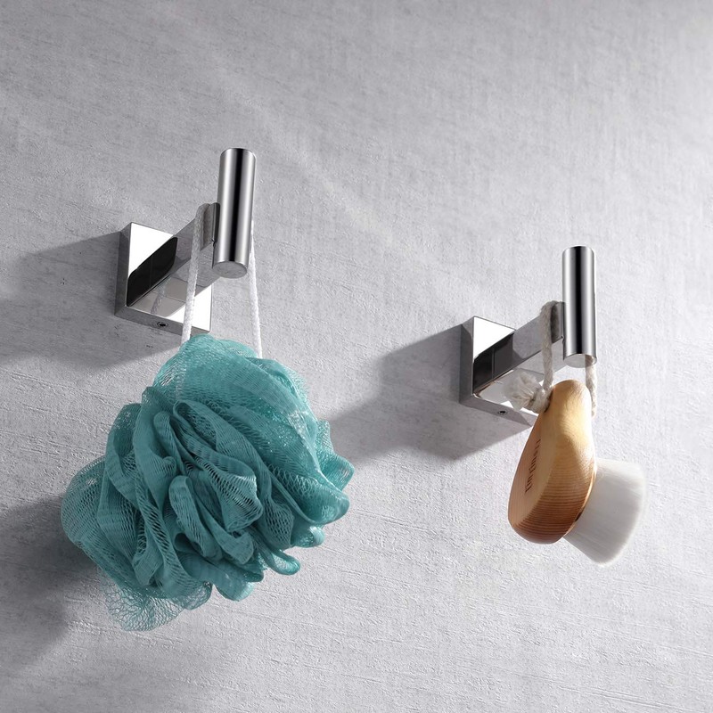 Miyili Bath Towel Hook Polished Stainless Steel Coat/Robe Clothes Hook