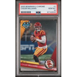 Graded 2023 Topps Bowman U Chrome Caleb Williams #1 Rookie RC Football Card PSA 10 Gem Mint