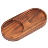 Salt and Pepper Mill Tray,Acacia Wood Tray,Pepper Mill Holder & Rest(Inner 5.8cm)fit VanlonPro 8" or 10" Mills & Shakers Salt & Pepper Grinder Accessories Kitchen Storage Holder Home Decoration Crafts