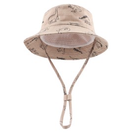 Zsedrut Dinosaur Baby Summer Hat (Khaki, 20.5"(2-4 Years), 2_years)