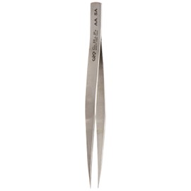 Hakko CHP AA-SA Stainless Steel Non-Magnetic Precision Tweezers, Fine Point, Tapered Tips, 5.00" Length