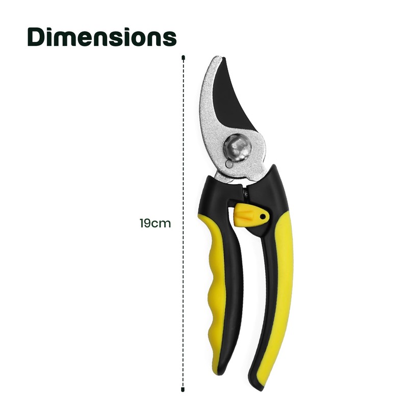 Ergonomic Compact Bypass Pruner – Heavy Duty Rust-Resistant Garden Secateurs