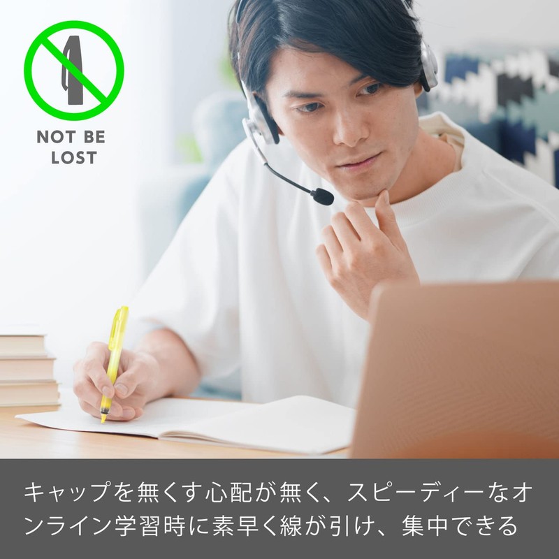 ぺんてる ノック式ハンディラインS 蛍光ペン イエロー 【10本セット】 SXNS15-G