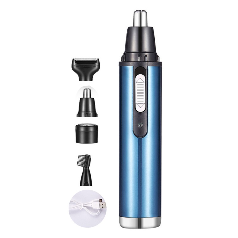4 in 1 Nose Hair Trimmer USB Waterproof Cleanable Detachable