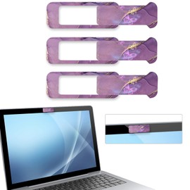 Webcam cover, 3 pieces, laptop camera cover, privacy shielding capacity is twice as big as The traditional, suitable for computer mobile phones, laptops, tablets and so on (Purple marble)