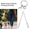 TIESOME Double Metal Dog Lead, Tangle-Free Double Lead for Dog