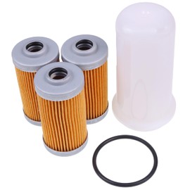 LSSOCH 3X Fuel Filters 1X Fuel Bowl With Oring 104500-55710 Compatible With Yanmar YM1100 1300 1500 1610 1700 2000 2210 240 240D F16 FX16 Iseki TE3210 TE4270 TE4320 TE4370 TF321 TL3200
