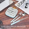 DIYJEP Upgrade Foldable Travel Cutlery Set, Portable Stainless Steel Camping