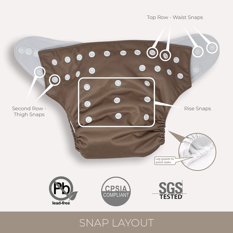 Meadow - Paquete de 4 pañales con bolsillo de tela