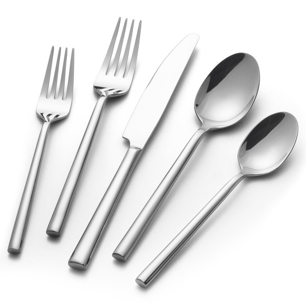 Alata Potter 40-Piece Forged Silverware Set Stainless Steel Flatware Set