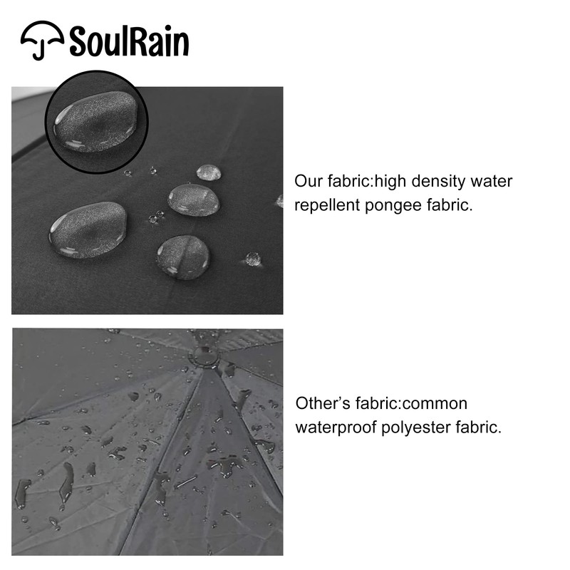 SoulRain 16 Ribs 48" Stick Umbrella Auto Open Solid Color