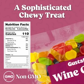 Gustaf's Wine Gums - 2.2lb Bag - Wine Flavored Candy - Gourmet Gummies for Adults - Gummies Candy Treat