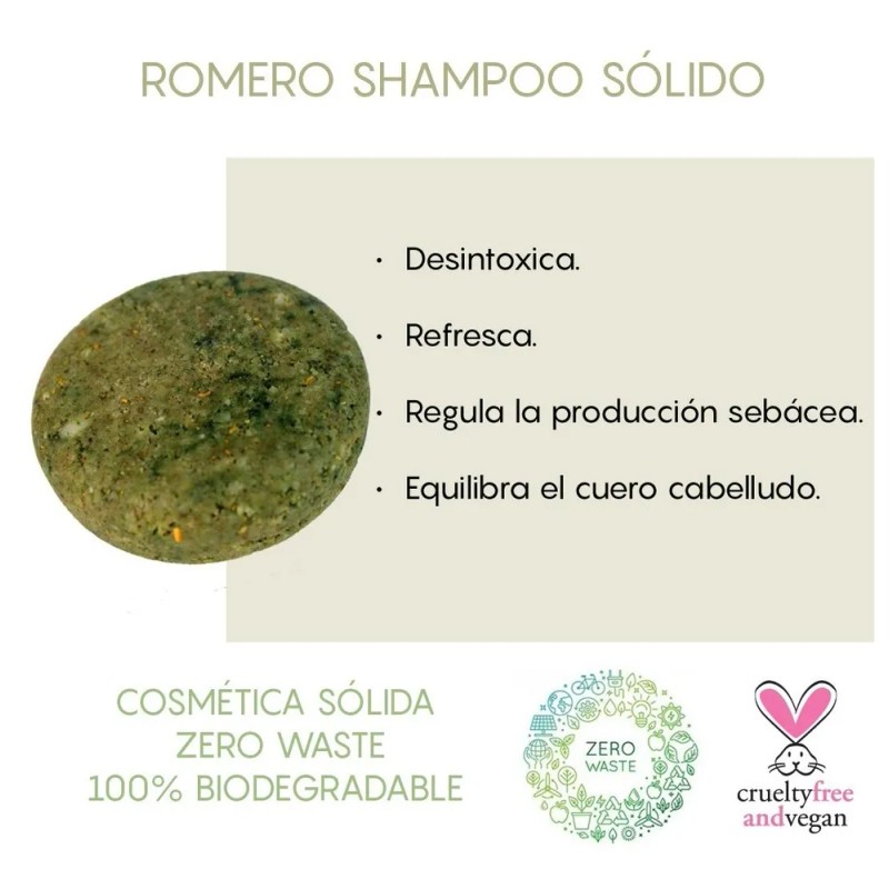 Shampoo Sólido Orgánico Cabello Graso