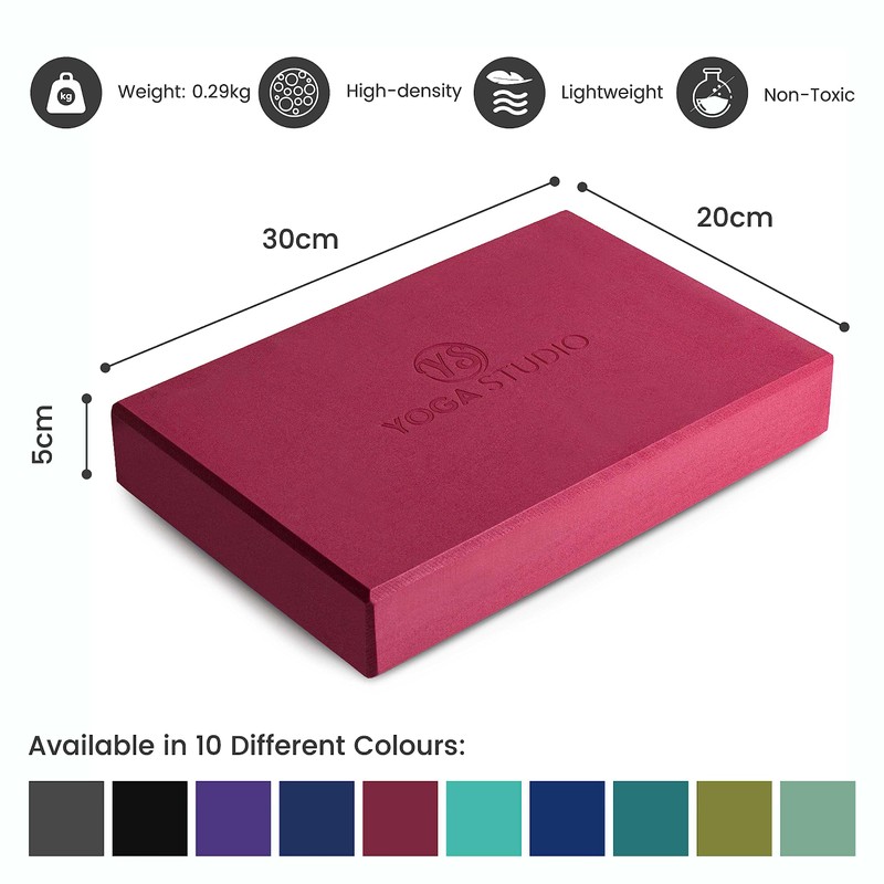 Yoga Studio Yoga Block - 30cm x 20cm x 5cm,