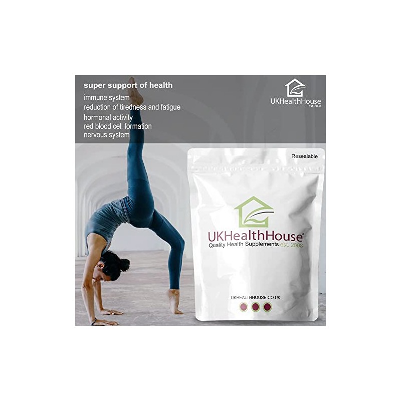 UKHealthHouse Vitamin B6 50mg x 1000 Tablets High Strength Supplement