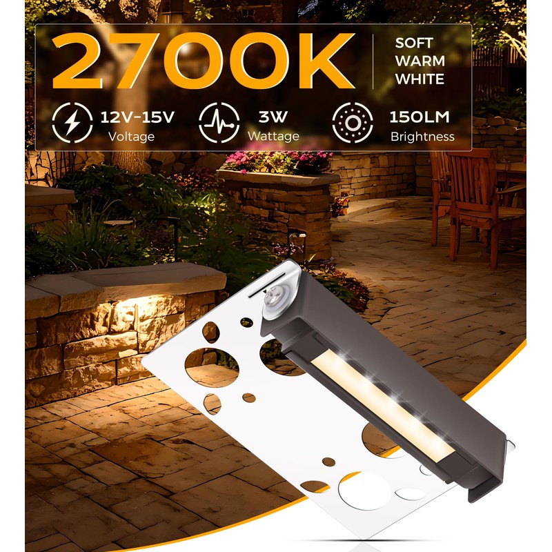 CLOUDY BAY [6 Pack] 4 Inch 12V-15 VAC/DC Low Voltage