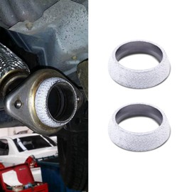 HQRNYP 45mm Car Exhaust Manifold Gasket, Exhaust Flange Gasket, Leakproof Exhausts Pipe Manifold Muffler Gaskets, Graphite Construction Exhausts Donut Muffler Gaskets for Most Cars (45mm)