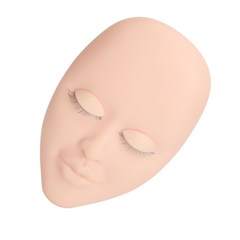 Lash Mannequin Face 3 Pairs Removable Eyelids Eyelash Extension Practice