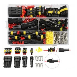 AIMALL 352PCS 12V Waterproof Electrical Wire Connector Plug Terminal Kit, 1/2/3/4 Pin for Vehicles, Marine, Cars, Trucks, Motorcycles