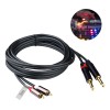 Cable Audio Dual Rca A Plug Ts 6.35mm Longitud 3mts
