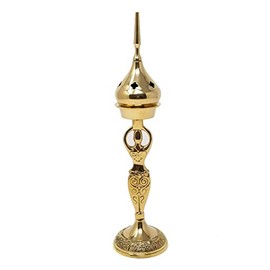 CircuitOffice Goddess Solid Brass 9" Burner For Cone Incense, Charcoal or Granular, Purifying, Cleansing, Healing, Metaphysical, Meditation, Wicca