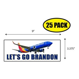 Tampa Printing 25 PACK 3.37"x 9" LETS GO BRANDON SOUTHWEST Sticker Decal Gift MAGA BS0333