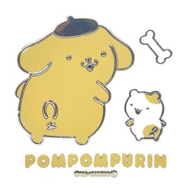 Sanrio Characters Embossing Sticker Emblem Sticker Car Sticker (Pompompurin)