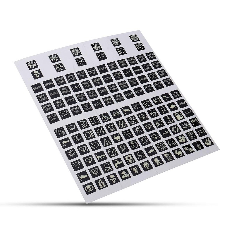 C-FUNN Rocker Switch Sticker Switch Panel Sticker Car Boat Truck