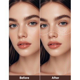 Jutqut Freckle Stamp Pen, Natural Lifelike Freckles Makeup Tool, Waterproof Long-Lasting Liquid Freckle Marker, Quick-Dry Formula for Sunkissed Fake Freckles, Ideal for Natural Face Makeup, 03 Deep