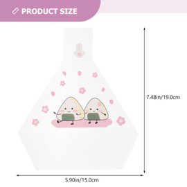 ULTECHNOVO 50pcs Disposable Onigiri Wrappers with Cute Pattern Easy Tear for Onigiri Rice Ball Nigiri Sushi and Triangle Kimbap