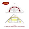 6-Piece Triangle Ruler, Triangle Ruler With Handle, Drawing Measuring Ruler,