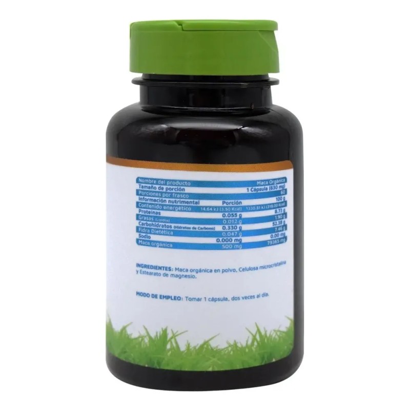 Suplemento Alimenticio De Maca Organica 60 Caps Vidanat Sabor Sin