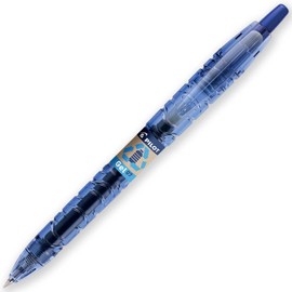 Pilot B2P Gel Roller Ball Pen - Begreen Range - 89% Recycled - Blue Ink - Pack of Pens + Refill Inks - In Pillow Packaging (Pack of 5 + 5)