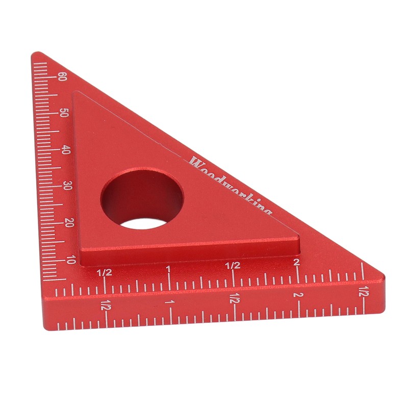 45/90 Degree Aluminum Alloy Angle Ruler High Accuracy DIY Woodworking