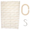 Strix Design QB-157D Shower Curtain, Waterproof, Border Pattern, 53.1 x