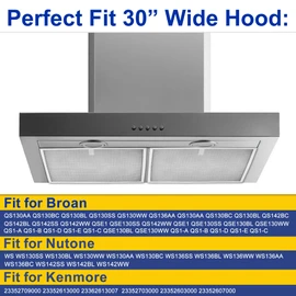 99010299 Range Hood Filter 11-3/4" X 14-1/4" X 3/8" fit for Kenmore Filters | 【Upgraded】2 Pack S99010299 Aluminum Vent Grease Filters, fit for Allure Nutone QS1 WS1 Filter, Replace 99010305, prime&swift