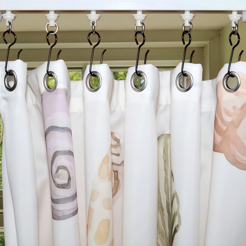 CNglam Metal Curtain Track Hooks S Shaped Drape Wire Hooks