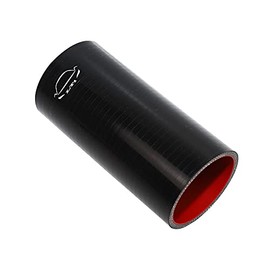 LTI Universal (152mm) 6" Length 4-Ply Reinforced High Performance (70mm) 2.75" ID Straight Coupler Silicone Hose (2.75" BLACK)