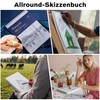 Premium A4 Hardback Sketchbook, 160 g/m² Thick Drawing Paper, 60