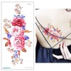 QC-2 Lotus Flowers Tattoos Flamingo Fake Tattoos 5 Sheets Set