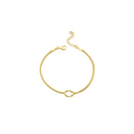 MIONZA 14K Gold Vermeil Knot Bracelet, Friendship Bracelet, Love Knot Bracelet, Snake Chain Bracelet, Infinity Bracelet, Birthday Gift for Her