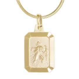 My Gold Men's Christopher Pendant 333 Gold (Without Chain) Genuine Yellow Gold (8 Carat) Pendant Men's Pendant St Christopher Navid, Yellow Gold, No Gemstone