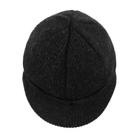 Moonlove Unisex Kids Knitted Peaked Cap Baby Toddler Winter Autumn Thermal Short Brim Beanie Warm Fashionable Outdoor Sport Windproof Hat for Traveling Cycling Hiking Black